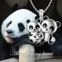 BEBEWO 925 Sterling Silver Cute Animal Panda Pendant Necklace for Women Girls Lover Gifts Birthday Jewelry, Chain 18+2 inch