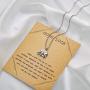 DESIMTION Good Luck Elephant Anchor Butterfly Necklace White Gold for Women Teen Girls with Message Card