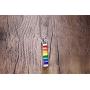 Ropman Rainbow Lesbian Pride Necklace LGBTQ Accessories Stainless Steel Bar Pendant Gay Jewelry for Unisex
