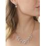 Mariell Rose Gold Multi-Shaped Cubic Zirconia Necklace & Earring Wedding Jewelry Set for Women and Brides