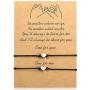 Ralukiia Handmade Rope Heart Bracelet for 2, Lucky Bracelets for Women Girls Friend Boyfriend Gift Matching Bracelets