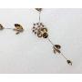 Faship Gorgeous Rhinestone Floral Crystal Necklace Earrings Set