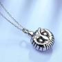 UNY Trendy Stainless Steel Owl Pet Urn Ashes Pendant Memorial Ash Keepsake Cremation Jewelry Necklace