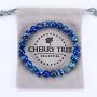 Cherry Tree Collection Natural Semi-Precious Gemstone Beaded Stretch Bracelet 8mm Round Beads 7''