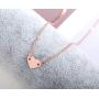 S.J JEWELRY Womens Simple Delicate Handmade 14K Gold Plated/Rose Gold/Silver Plated Simple Delicate Heart and Bar Chokers Necklace