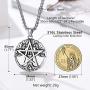 PROSTEEL Stainless Steel Tetragrammaton Pentacle Necklace, Eliphas Levis Pentagram, Men Women Amulet Statement Jewelry, Wiccan Magical Star Satanism Pendant Necklace, Come Gift Box