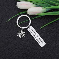 CYTING Snowflake Keychain You are Like Snowflakes Unique and One of A Kind Frozen Snowflake Jewelry for Family Friends