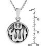 AeraVida Round Allah Symbol or Islamic God .925 Sterling Silver Pendant Necklace