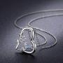 CUOKA MIRACLE Fairy Necklace, Flower Girl Necklace S925 Sterling Silver Heart Pendant Necklace Fairy Jewelry Gift for Women Teen Girlfriend