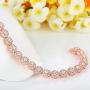 BAMOER Classic Luxury Rose Gold Plated Bracelet with Sparkling Cubic Zirconia Stones for Women Gift for Her