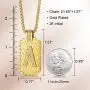 ETEVON Gold Initial Letter Necklace Pendant Chain Bling Alphabet Capital Personalized for Women Men Jewerly Gift for Birthday Girlfriend Boyfriend