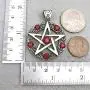 Wicca Jewelry Celtic Pentagram Pentacle Star Red Blood Crystal Gem Wiccan Pagan Witch Magic Healing Protection Amulet Pewter Mens Womens Pendant Necklace Charm for Men Women Silver Ball Chain Wicca Jewelry Celtic Pentagram Pentacle Star Red Blood Crystal Gem Wiccan Pagan Witch Magic Healing Protection Amulet Pewter Mens Womens Pendant Necklace Charm for Men Women Silver Ball Chain