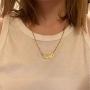 Old English Babygirl Necklaces for Women Gothic Princess Angle Blessed Pendant Baby Girl Necklaces 18k Gold Plated Stainless Steel Jewelry