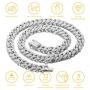 Halukakah Gold Chain for Men Iced Out,14MM/20MM Mens 18k Real Gold Plated/Platinum White Gold Finish Diamond Cuban Link Chain Miami Choker Necklace Bracelet,Full Cz Prong Set,with Giftbox