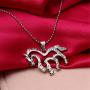 Mayfun Horse Jewelry Full Rhinestone Horse Charm Little Horse Pony Pendant Necklace for Girls Women