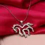 Mayfun Horse Jewelry Full Rhinestone Horse Charm Little Horse Pony Pendant Necklace for Girls Women