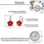 Swarovski Crystal Flower Leverback Drop Earrings for Women 14K Rose Gold Plated Hypoallergenic Jewelry Swarovski Crystal Flower Leverback Drop Earrings for Women 14K Rose Gold Plated Hypoallergenic Jewelry