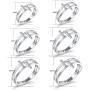 Inspirational Jewelry Sterling Silver Engraved Faith Double Cross Ring Christian Fashion Band Ring for Women Mother, Size 5-10