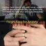 U7 Cool Spinner Ring for Men Women, Stainless Steel 18K Gold Plated 7mm Band with Cuban Link Chain/Celtic Knot/Moon Star/Skull Fidget Rings for Anxiety, Size 7~12, Gift Packed, Personalized Engravable