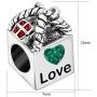 JMQJewelry Mom To Shop Heart Love Birthstone Charms for Bracelets Mother Wife Grandma Sister Gifts