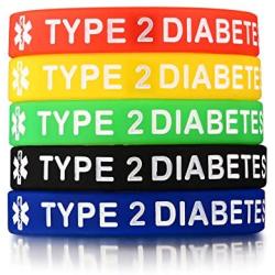 MPRAINBOW 5 Pcs Silicone Rubber Blood THINNER Medical Alert ID Wristband Emergency Bracelet,5 Colors