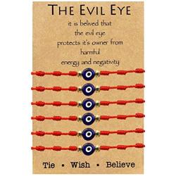 HUASAI Evil Eye Bracelet for Women Good Luck 7 Knot Red String Bracelet Kabbalah Protection Friendship Wish Bracelet Jewelry for Girls