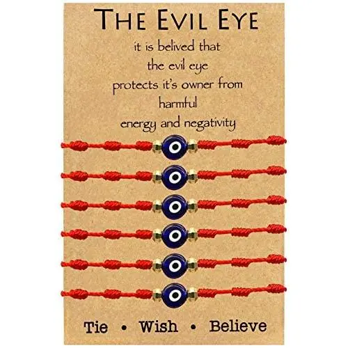 HUASAI Evil Eye Bracelet for Women Good Luck 7 Knot Red String Bracelet Kabbalah Protection Friendship Wish Bracelet Jewelry for Girls