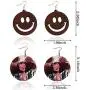 12 Pairs African Earrings for Women Wooden Earrings Round Painted Wooden Earrings Statement Ethnic Style Drop Dangle Earrings Set 12 Pairs African Earrings for Women Wooden Earrings Round Painted Wooden Earrings Statement Ethnic Style Drop Dangle Earrings Set