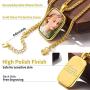 ChainsHouse Personalized Photo Necklace Men Women, Stainless Steel/18K Gold Plated Chain, Custom Picture Image Engrave Text Rectangular/Heart/OvalPendant Memorial Jewelry