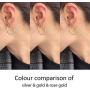 ZRO 3 Pairs Hoop Earrings 18K Gold Plated Hypoallergenic Stainless Steel Hoop Earrings Women Girls Gift