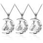 omodofo Family Jewelry Gift Big Middle Sister Little Sis Set of 3 Sisters Pendant Necklace for Sisters