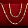 Lifetime Jewelry 2.2mm Rounded Box Chain Necklace 24k Gold Plated for Women & Men