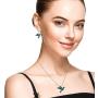 Lola Bella Gifts Crystal Hummingbird Necklace Earrings and Bracelet Set w Gift Box