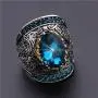 HSQYJ Retro Cocktail Statement Ring Gold Silver Two Tone Engagement Love Rings Wedding Bands Classical Carving Oval Cubic Zircon Luxury Party Woman Jewelry Finger Ring for Women Girl