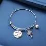 ENSIANTH Grandma of The Bride,Grandma of The Groom Bracelet Stainless Steel Wire Bangle Wedding Bridal Party Gift