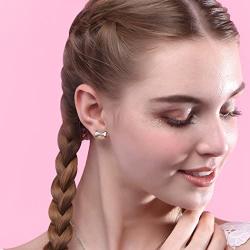 925 Silver Cute Pig/Panda Bear/Dog/Cat Earrings Stud Solid Sterling Jewelry'' Kiss me Hug Me'' 3D Kitten Earring