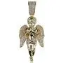 KOSMOLING Fashion Jewelry Gifts Full Pave Bling Cubic Zirconia Angel Pendant 18K Real Gold Plated Iced Out Necklaces Hip Hop