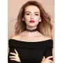 Mudder Choker Necklace Black Choker Lace Choker Gothic Necklace for Women Girls, Black, 6 Pieces Mudder Choker Necklace Black Choker Lace Choker Gothic Necklace for Women Girls, Black, 6 Pieces
