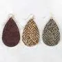 Bohemian Delicate Lightweight Cork Geometric Earrings - Leopard Animal Print Teardrop, Marquise, Rhombus, Leaf Drop Dangles Bohemian Delicate Lightweight Cork Geometric Earrings - Leopard Animal Print Teardrop, Marquise, Rhombus, Leaf Drop Dangles