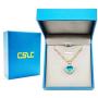 ESUE Love Heart Necklace Cubic Zirconia Jewelry Locket Necklace for Women, Girl, Mom or kids