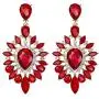 BriLove Womens Fashion Trendy Crystal Teardrop Halo Chandelier Dangle Earrings BriLove Womens Fashion Trendy Crystal Teardrop Halo Chandelier Dangle Earrings