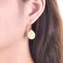 JO WISDOM 925 Sterling Silver Women Gold Drop&Dangle Earrings Flower/Leaf Leverback Earrings