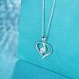 Women 925 Sterling Silver Necklace Love Heart Pendant - Van Chloe '' Only You'' Cubic Zirconia Diamond White Gold Plated Necklace Jewelry Gifts for Women Girls Mothers Day