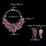EVER FAITH Womens Crystal Elegant Flower Leaf Bridal Necklace Earrings Set