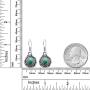 Blue Amazonite, Red Zoisite 4 Ct Round 925 Sterling Silver Dangle Earrings Christmas Gifts For Women By Orchid Jewelry