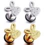 Stainless Steel Cute Rabbit Earrings Piercing Jewelry Screw Back Bunny Stud Earrings for Women Girls