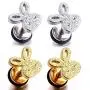 Stainless Steel Cute Rabbit Earrings Piercing Jewelry Screw Back Bunny Stud Earrings for Women Girls Stainless Steel Cute Rabbit Earrings Piercing Jewelry Screw Back Bunny Stud Earrings for Women Girls