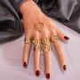 SUNXN Gold Bold Initial Letter Ring Open Alphabet Ring Adjustable for Women Men Teen Girls Statement Rings Party 18K Gold Plated CZ Ring Bands Letter A to Z