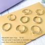 YANCHUN Simple Open Rings Set for Women Stackable Thumb Rings Set Love Knot Arrow Wave Ring for Girls