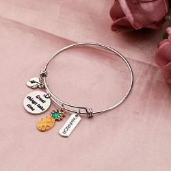 AKTAP IVF Gift Warrior Pineapple Keychain Transfer Day TTC Gift Great Things Take Time Infertility Awareness Jewelry